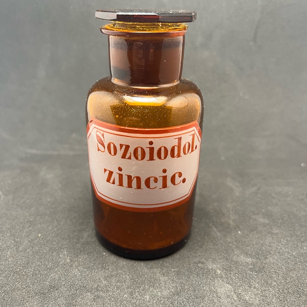 Amber Glass Apothecary Jar
